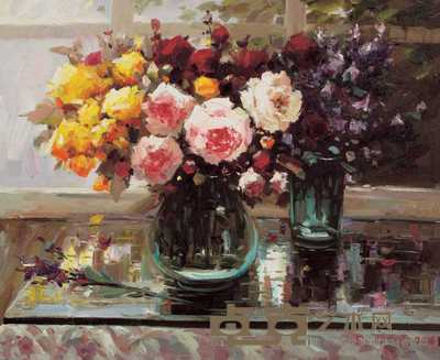 郭仁杰 2006年作 静物·花 50×60cm